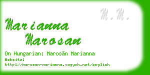 marianna marosan business card
