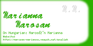 marianna marosan business card